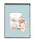 Stupell Industries Spring Floral Print Toilet Paper over Blue in Black Frame Wall Art